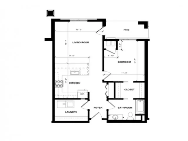 1 Bedroom/ 1 Bathroom