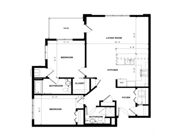 2 Bedroom/ 2 Bathroom