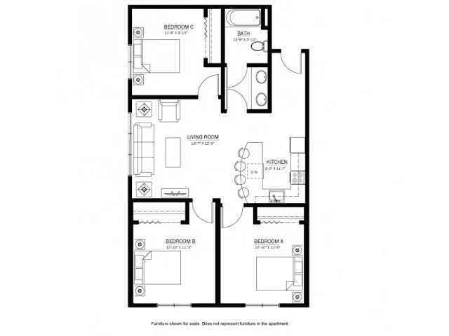 625 on Langdon - 3 Bedroom 1 Bath
