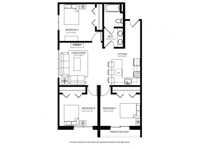 Three Bedroom/One Bathroom