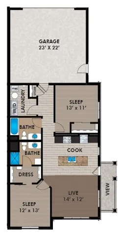 Oregon WI Apartments Floorplan