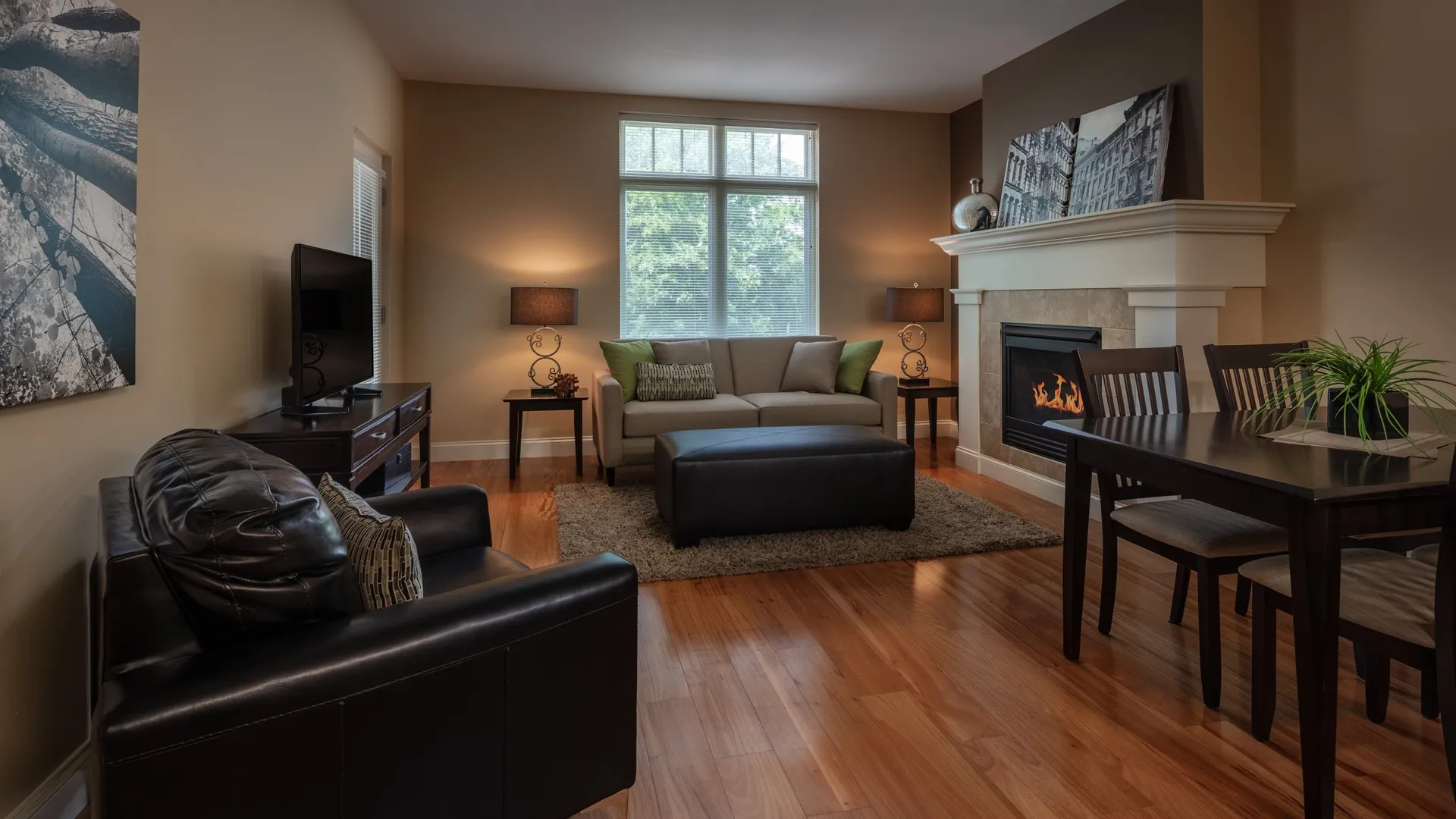 Photo of a Brownstone Living Room