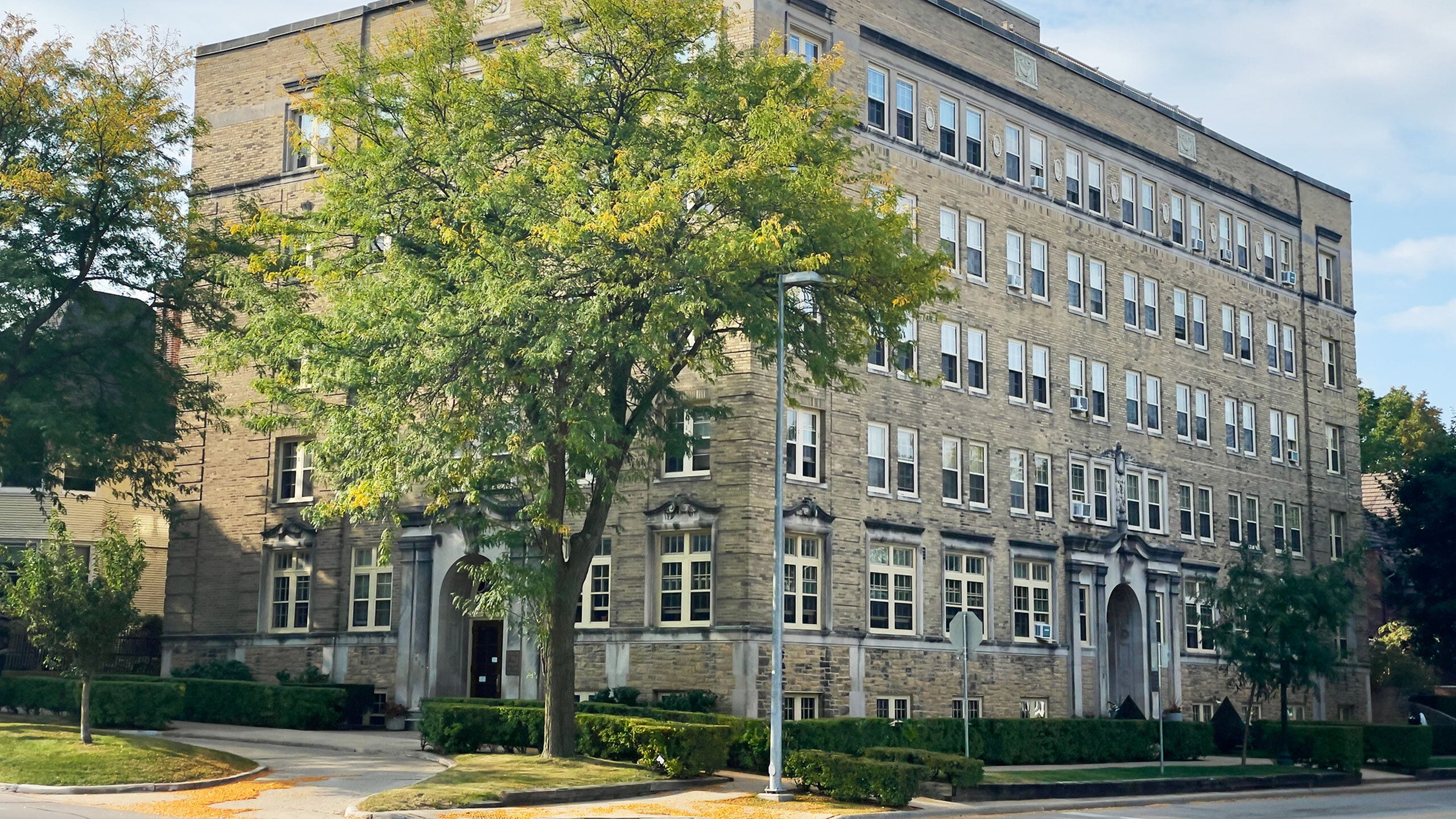 A photo of the exterior of the building