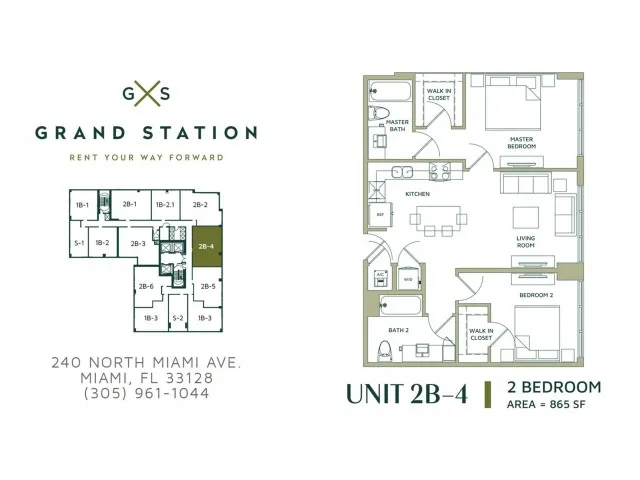 2 Bed 2 Bath | Apartment in Miami | Grand Station