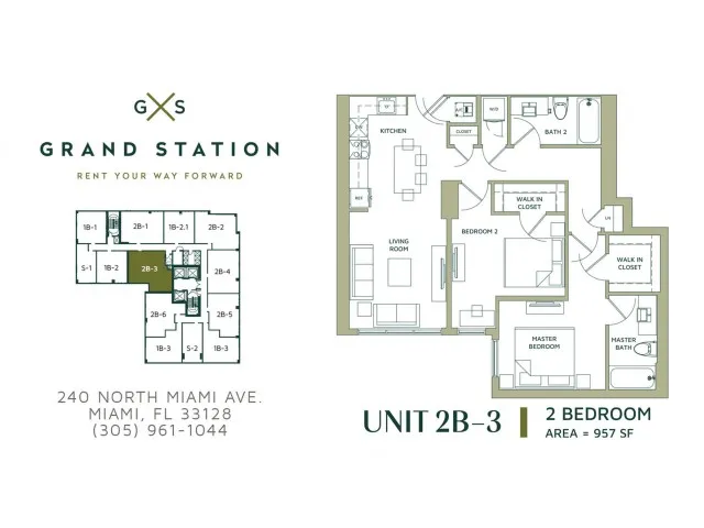 2 Bed 2 Bath | Apartment in Miami | Grand Station
