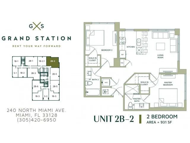 2 Bed 2 Bath | Apartment in Miami | Grand Station