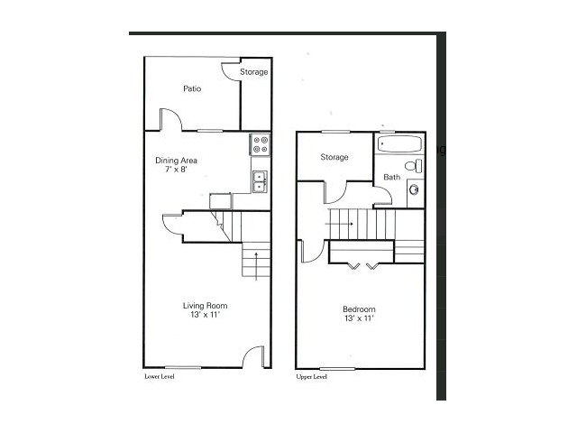 1 Bdrm Floor Plan  in Charlotte | Arcadian Village