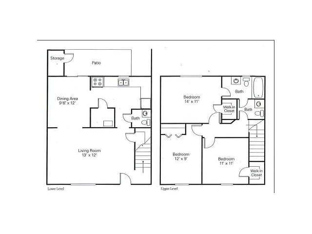 3 Bdrm Floor Plan | Charlotte Rental | Arcadian Village