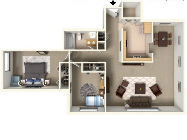 Floor Plan 3  | Bartlett Lake Apartments