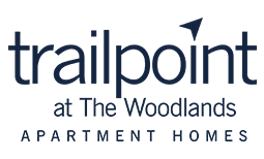 Logo for Trailpoint Apartment homes in The Woodland, TX