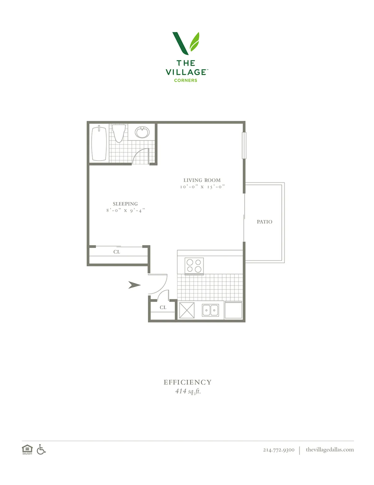 Studio - 414sqft