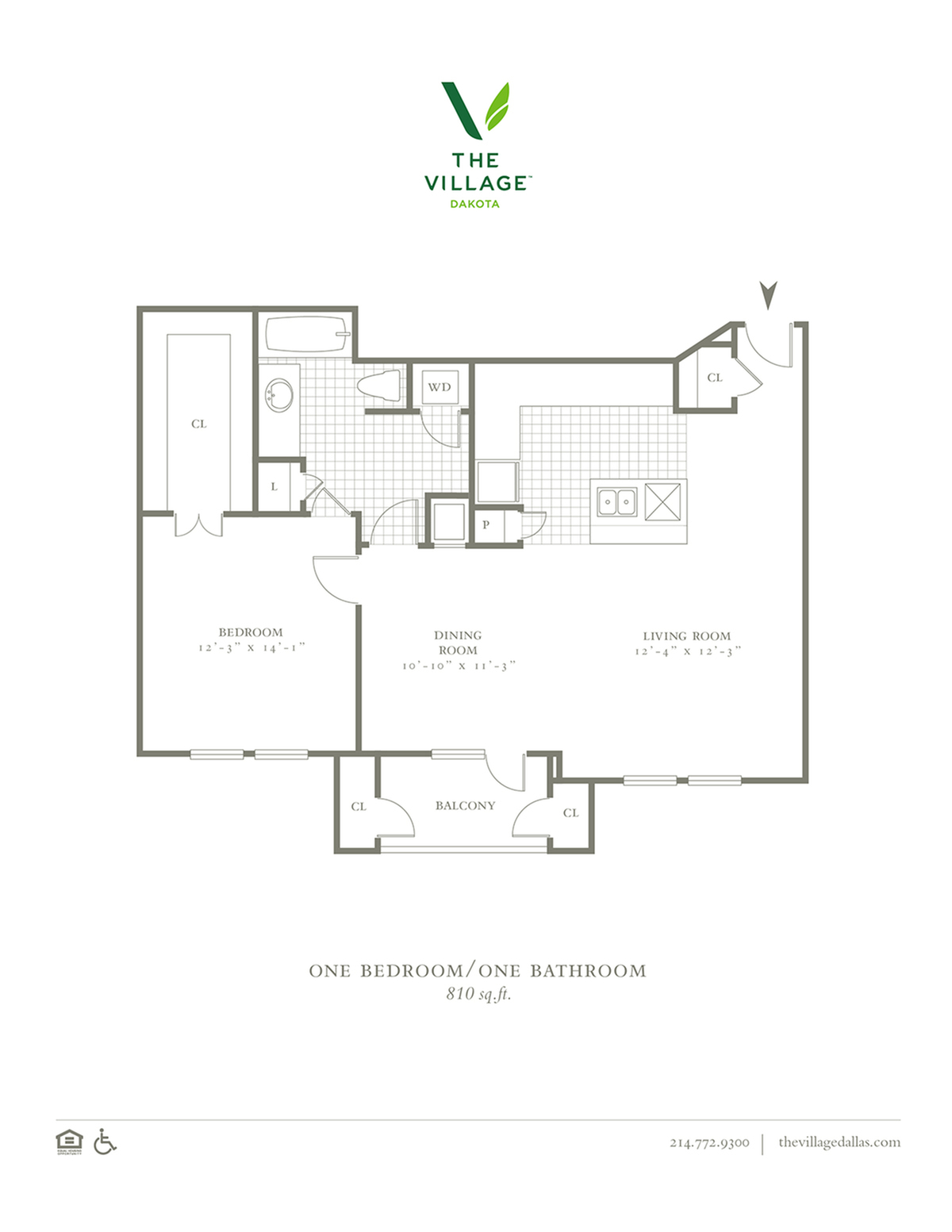 One Bedroom/One Bath - 810/816/817sf
