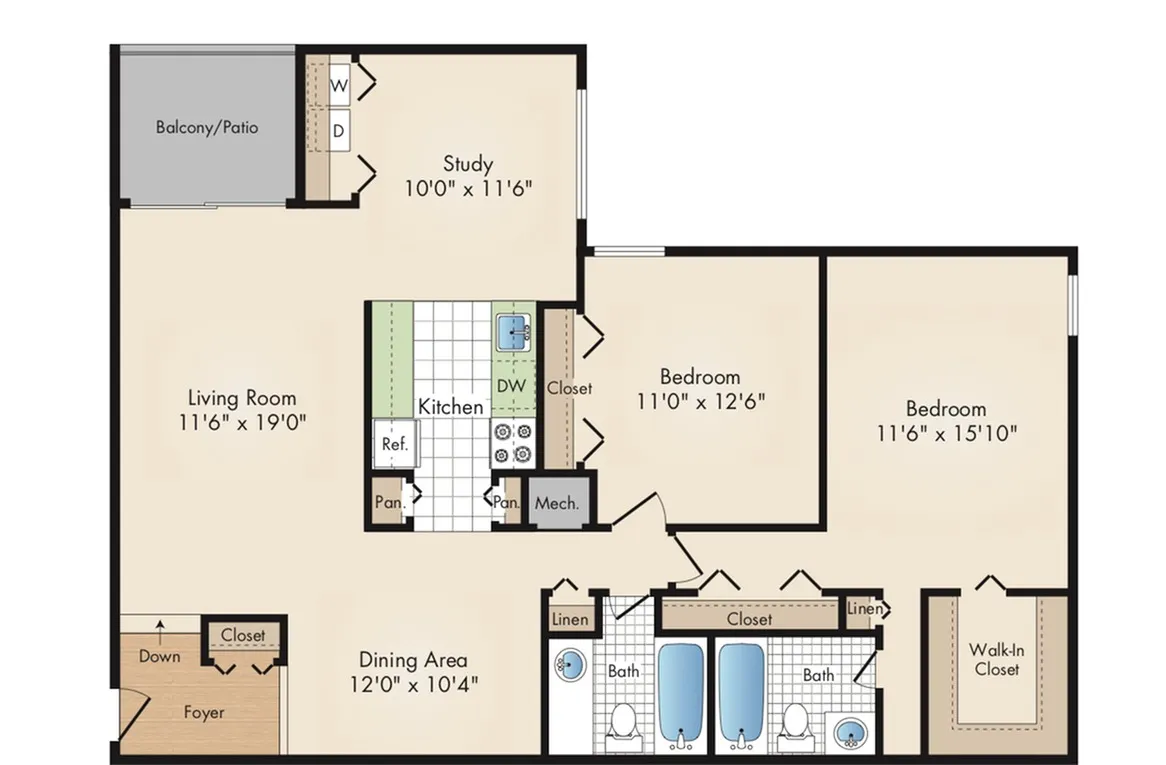 The Hemlock 2br2ba