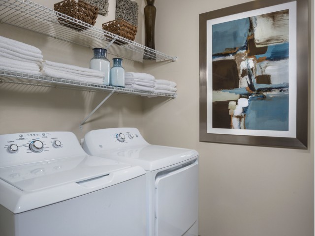Full size, side by side washer and dryer