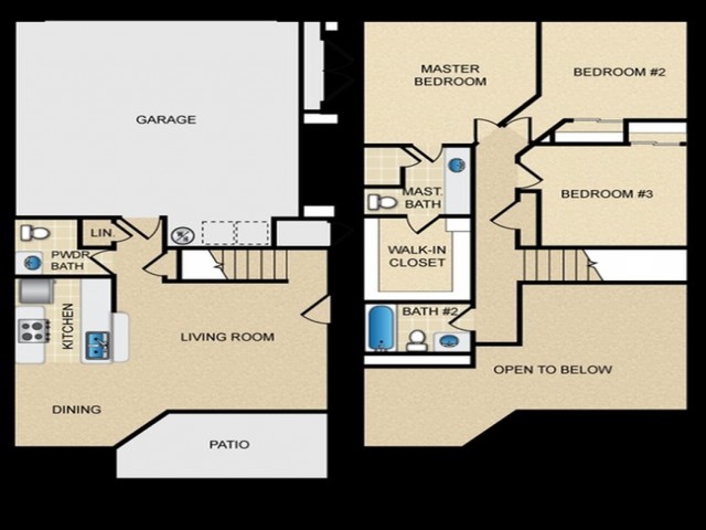 3 Bedrooms / 2.5 Bathrooms