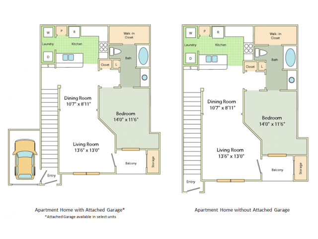 Dunston Floor Plan | 1 Bedroom with 1 Bath | 857 Square Feet | Cason Estates | Apartment Homes