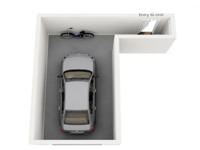 Elate Floor Plan Garage | 2 Bedroom with 2 Bath | 1113 Square Feet | The Marq Highland Park | Apartment Homes