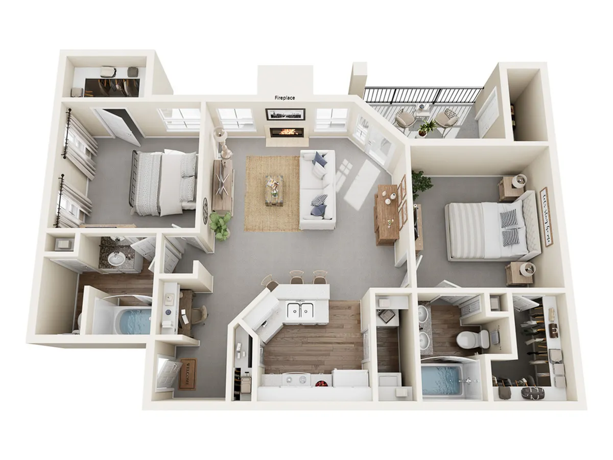 Picasso - Renovated Floor Plan | 2 Bedroom with 2 Bath | 1032 Square Feet | Stonebriar of Frisco | Apartment Homes