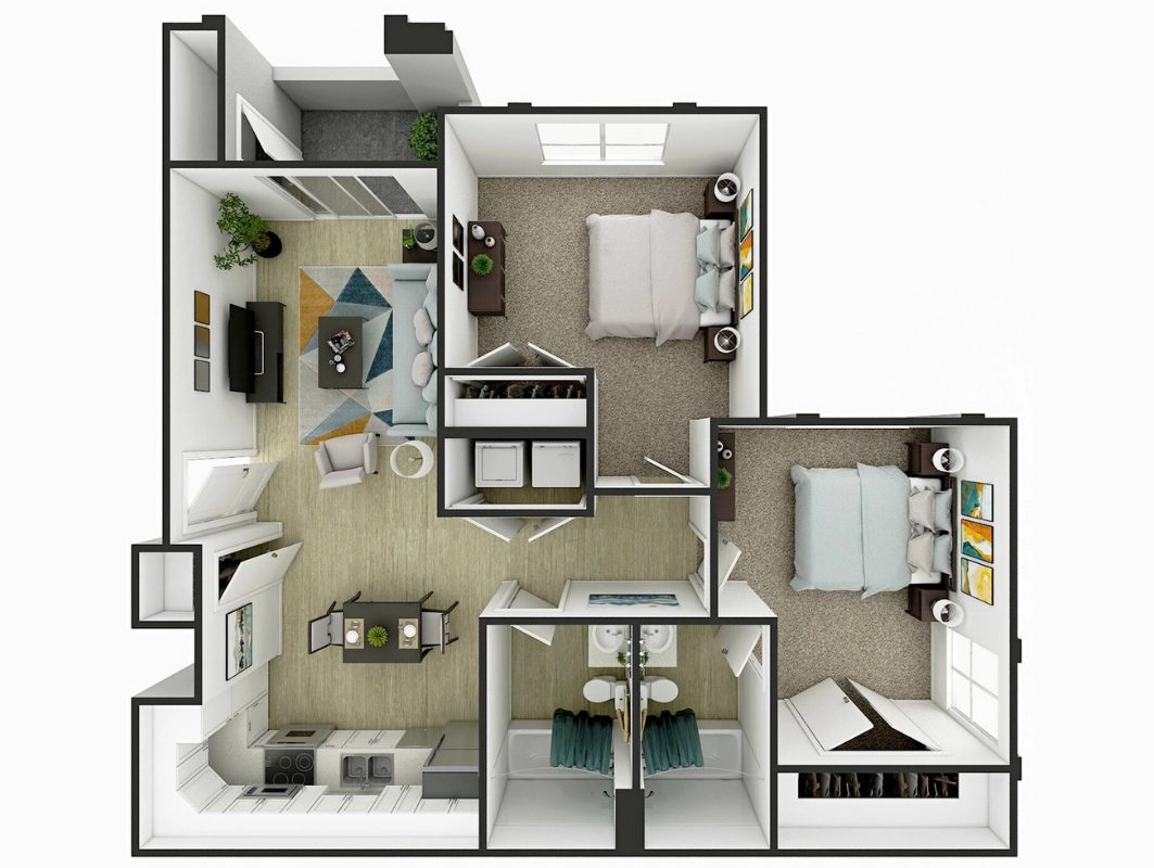 The Basin | 2 Bed 2 Bath | 977 sq ft | Summit on Boulder Apartments in Henderson