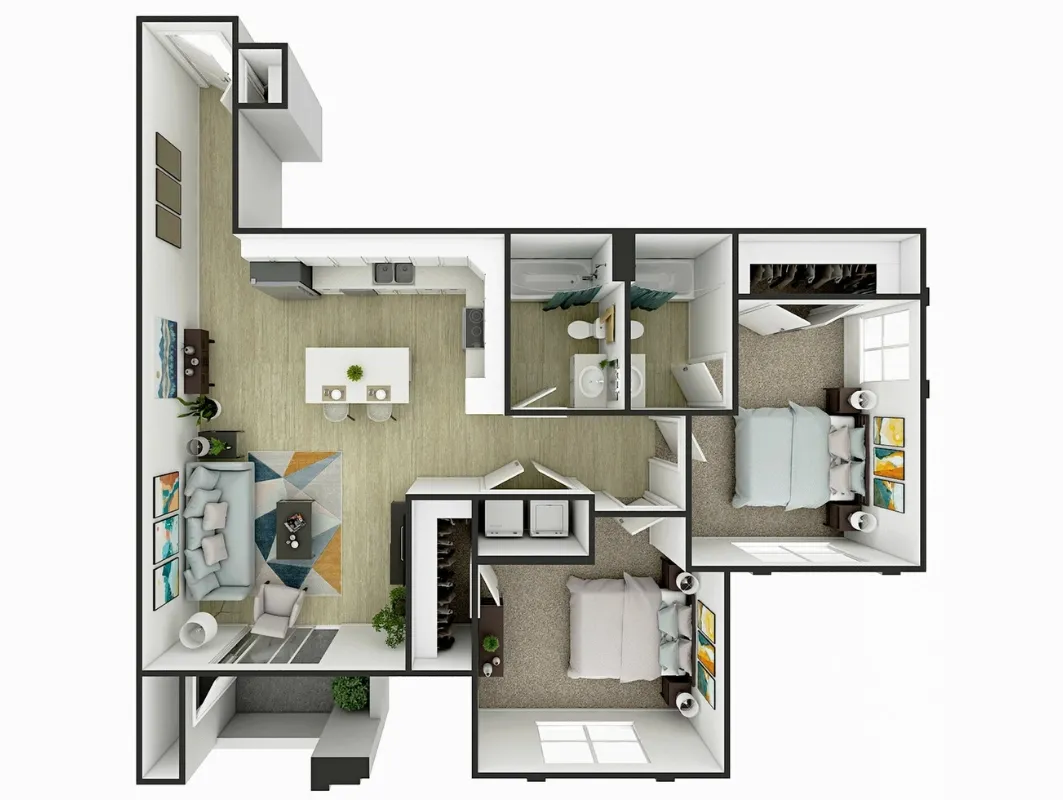 The Canyon | 2 Bed 2 Bath | 1093 sq ft | Summit on Boulder Apartments in Henderson