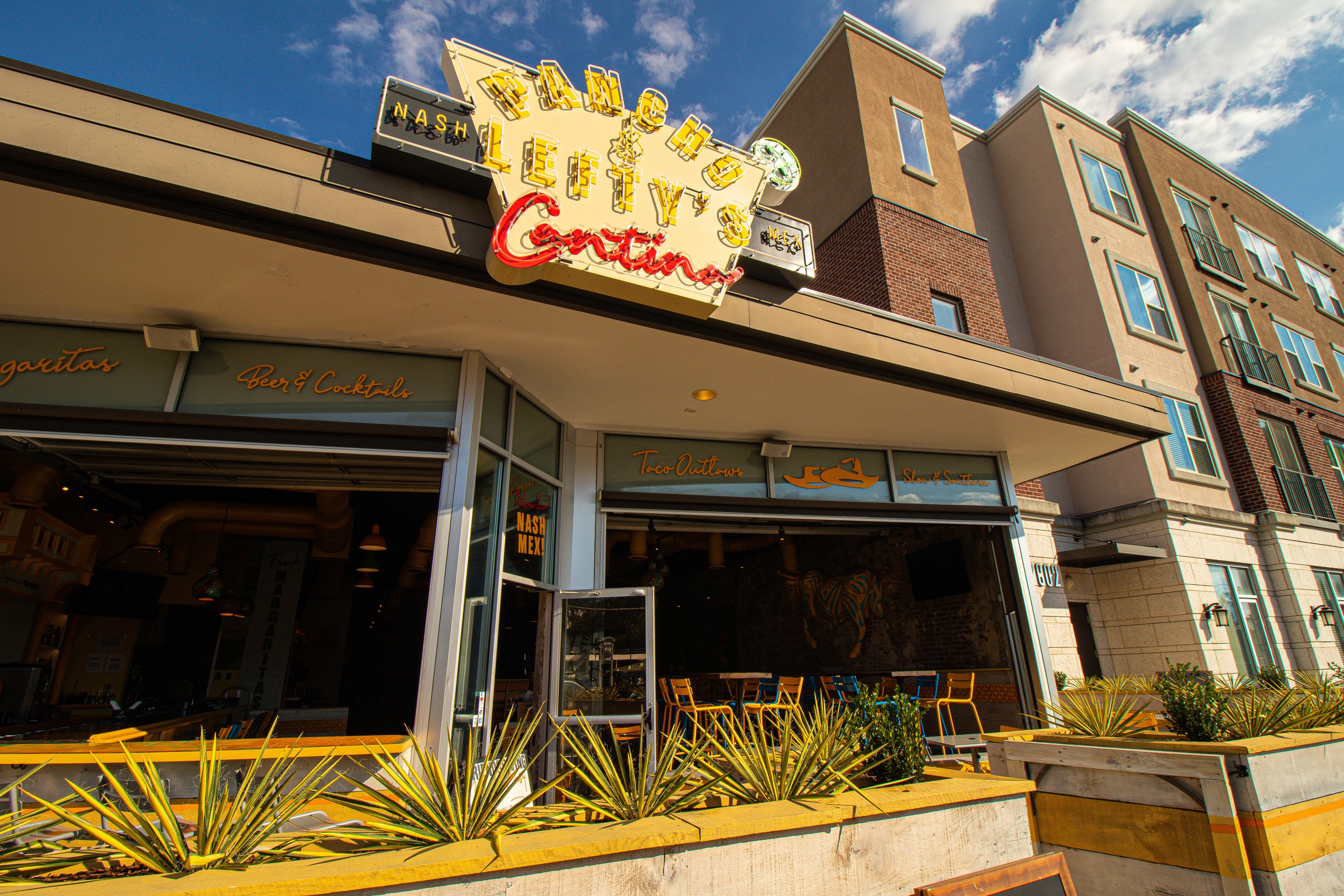 View of Panch and Lefty\'s Cantina at Melrose Apartments in Nashville
