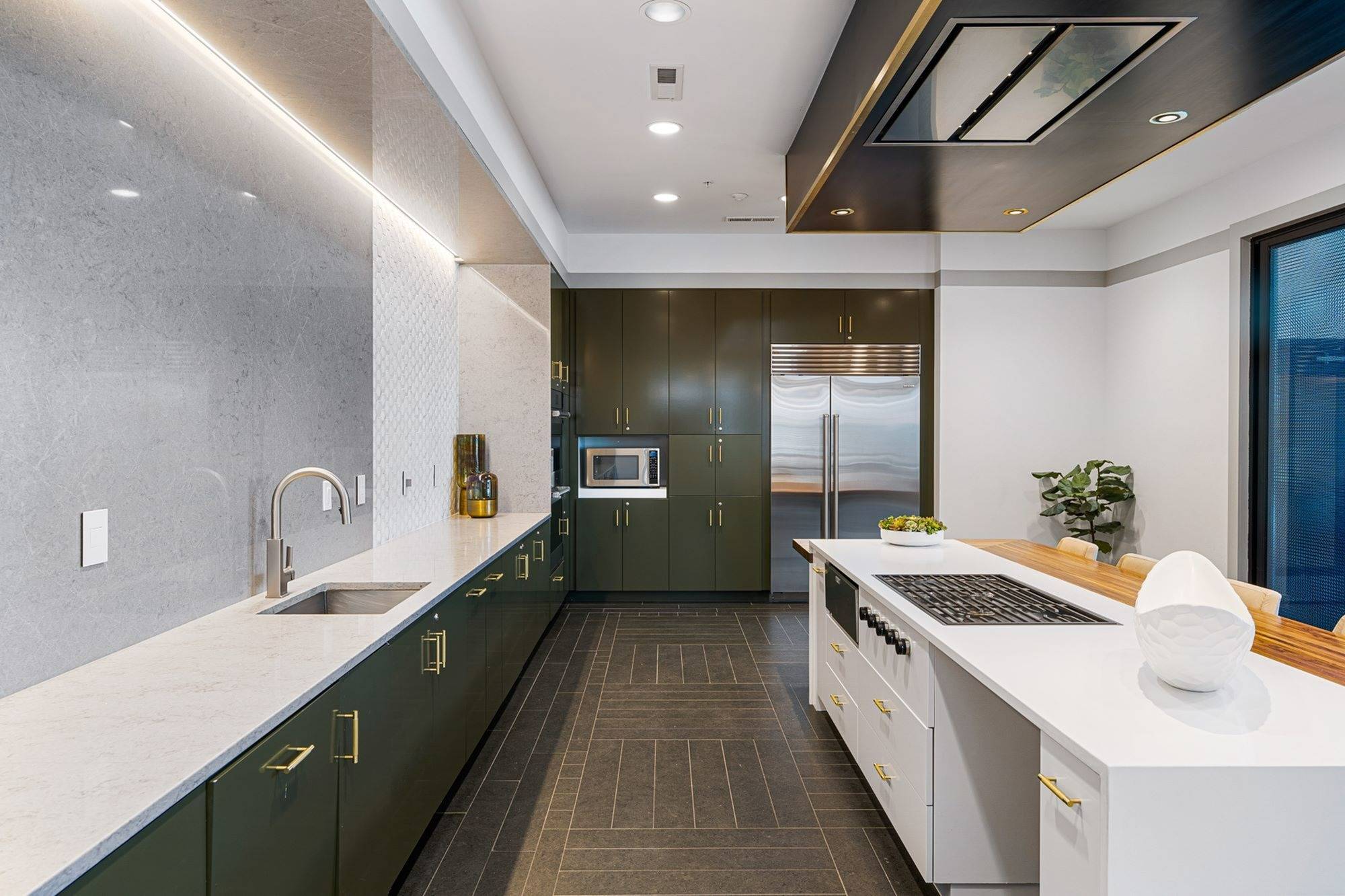 View of Clubroom with Chef Kitchen at Sugarmont Apartments