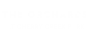 Logo for The Orchards at Cherry Creek Park, showcasing a modern and inviting community design.