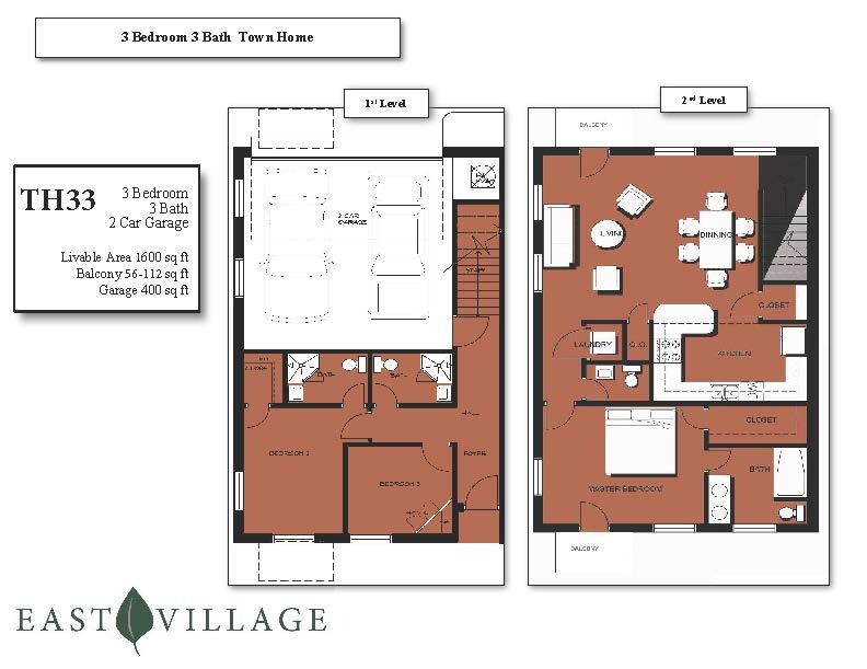 East Village 3 Bedroom Town Home