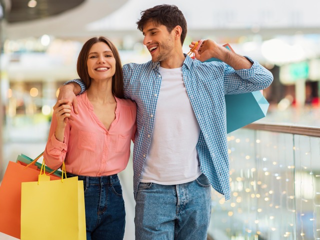 couple shopping in mall together modera montville nj apartment homes for rent