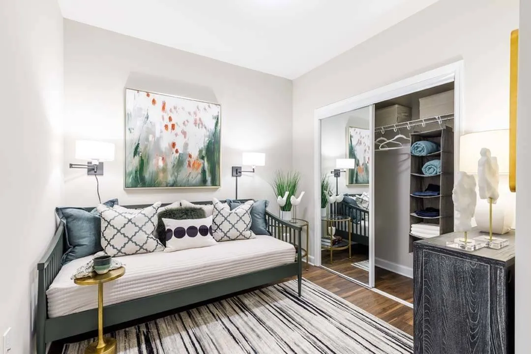 Den with closet and daybed