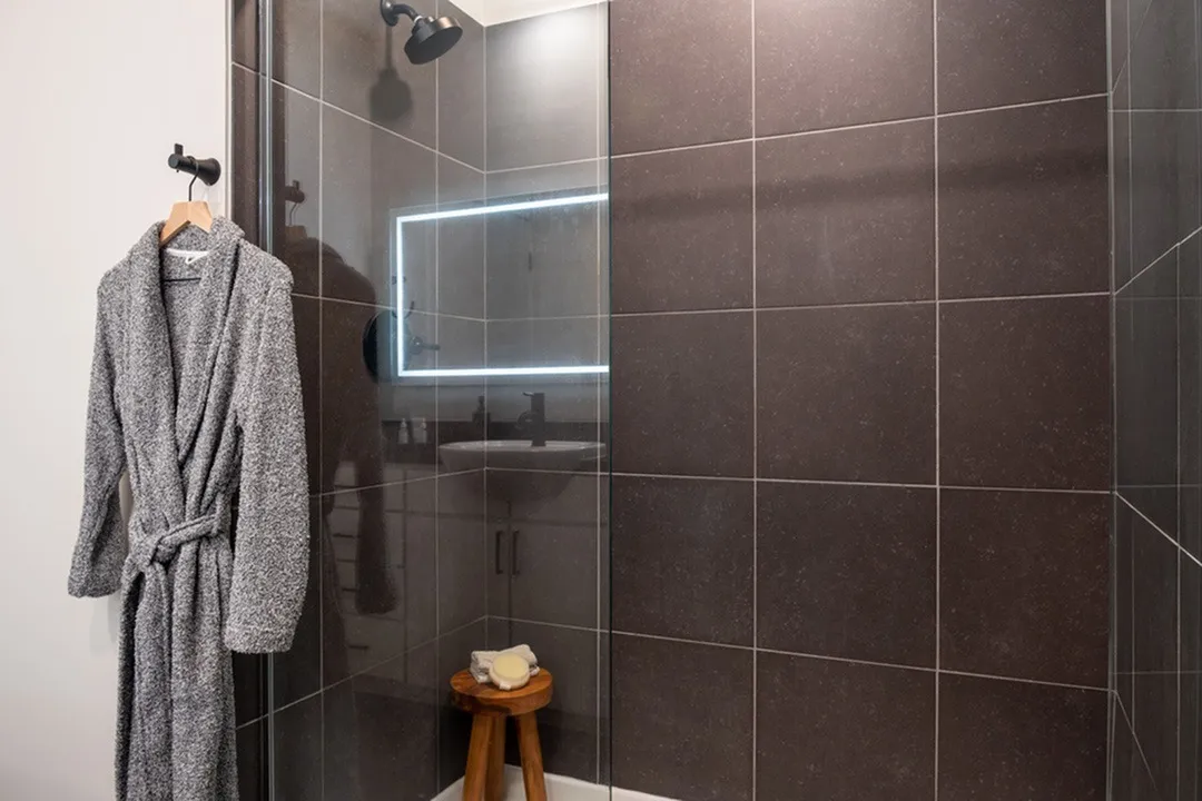 Glass enclosed shower