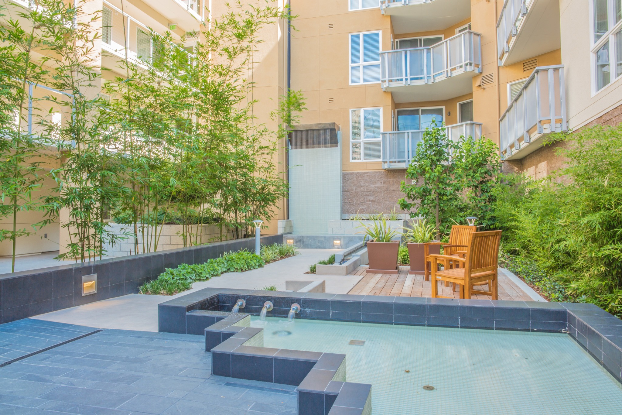 Enjoy the Outdoors in our Zen Garden and Courtyard Area