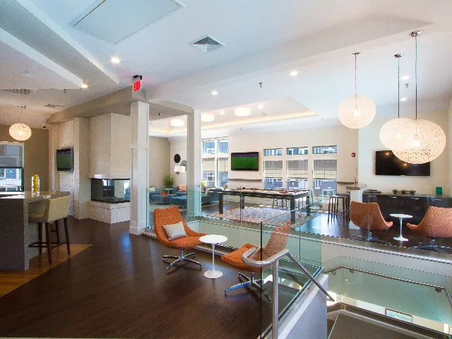 Social seating in resident lounge