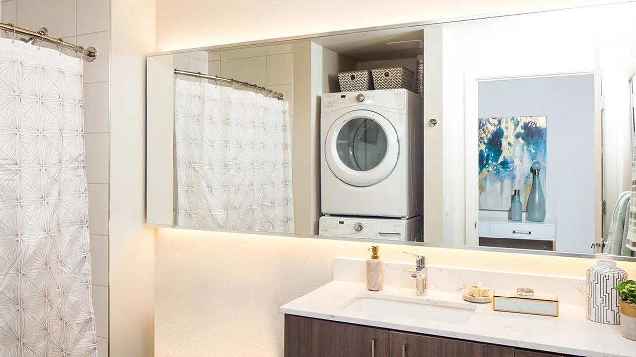 LED backlit vanity