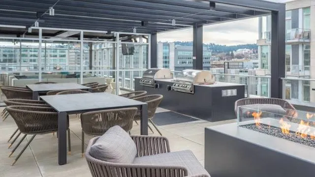 Rooftop grilling area