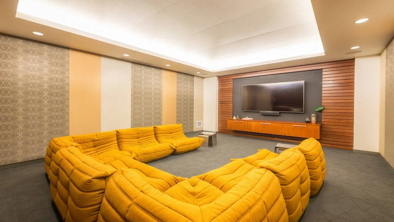 Cozy theatre room great for movie night