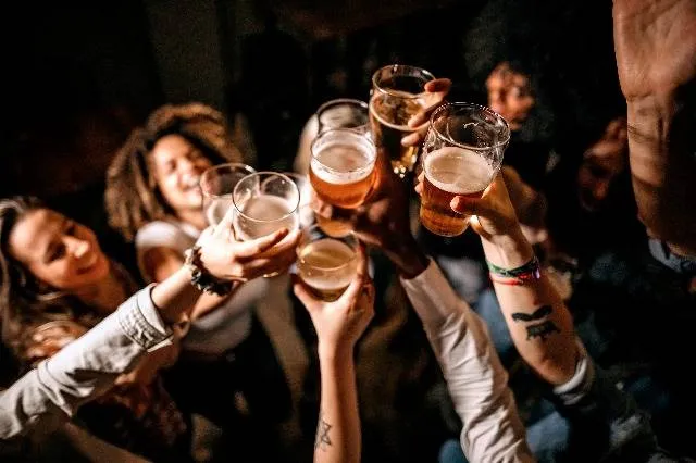 Image of friends drinking together