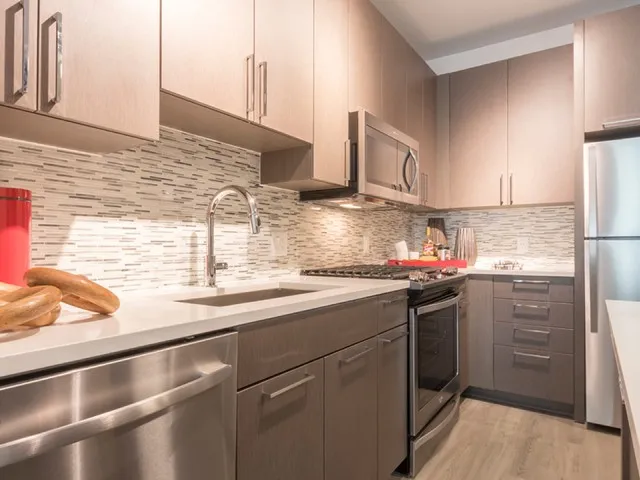 Built-In Work Desk in One-Bedroom Apartment | Modera Midtown