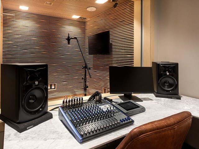 Recording studio for residents