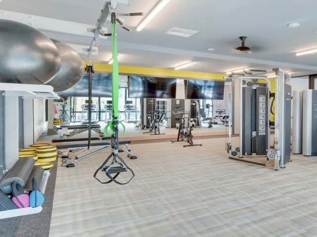 Expansive fitness center