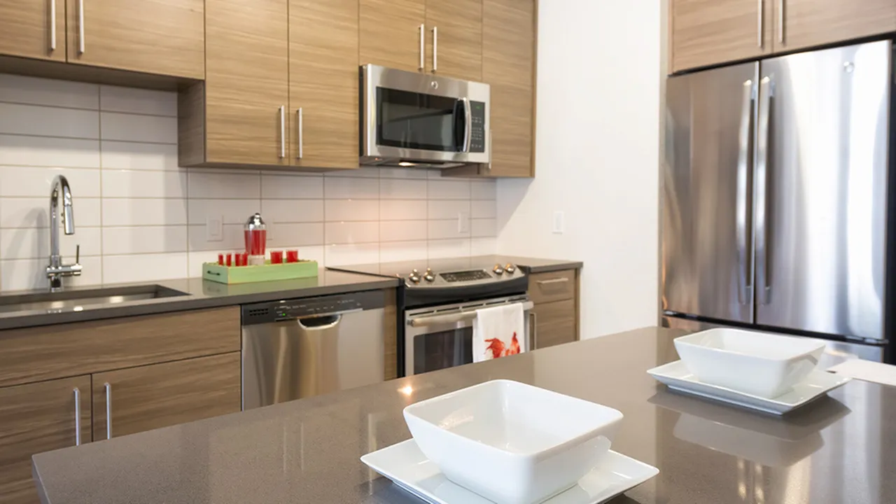 Kitchen Islands and Stainless Steel Appliances