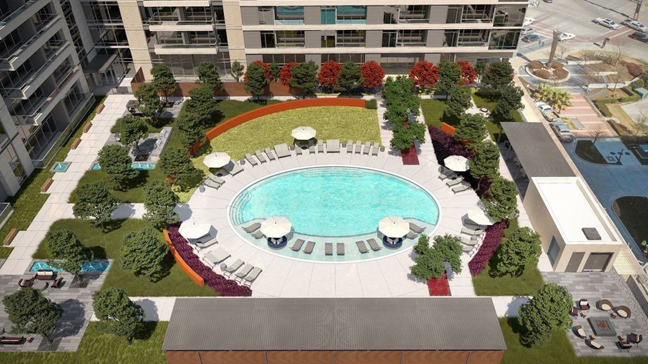 30,000 square foot Pool Deck Featuring Cabana Lounges, Fire Pits, and Grilling Stations