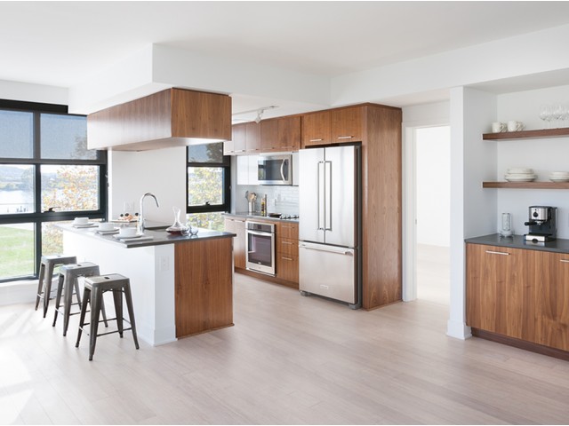 Open Concept, Modern Kitchen with Stainless Steel Appliances