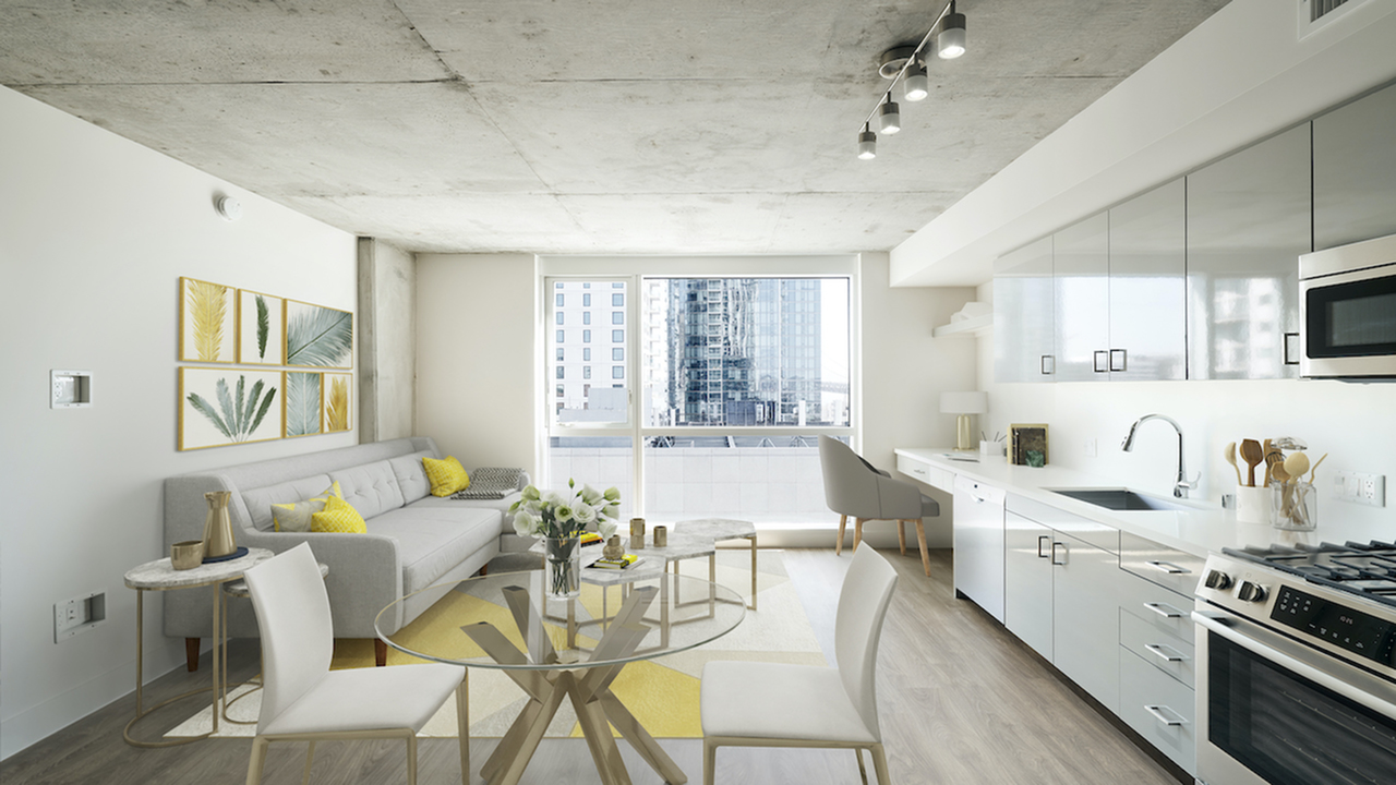 Light-filled homes with stunning downtown views, gas cooking and built-in workspaces