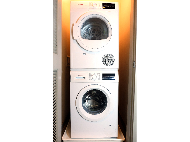 Bosch front loading stackable washer and dryer