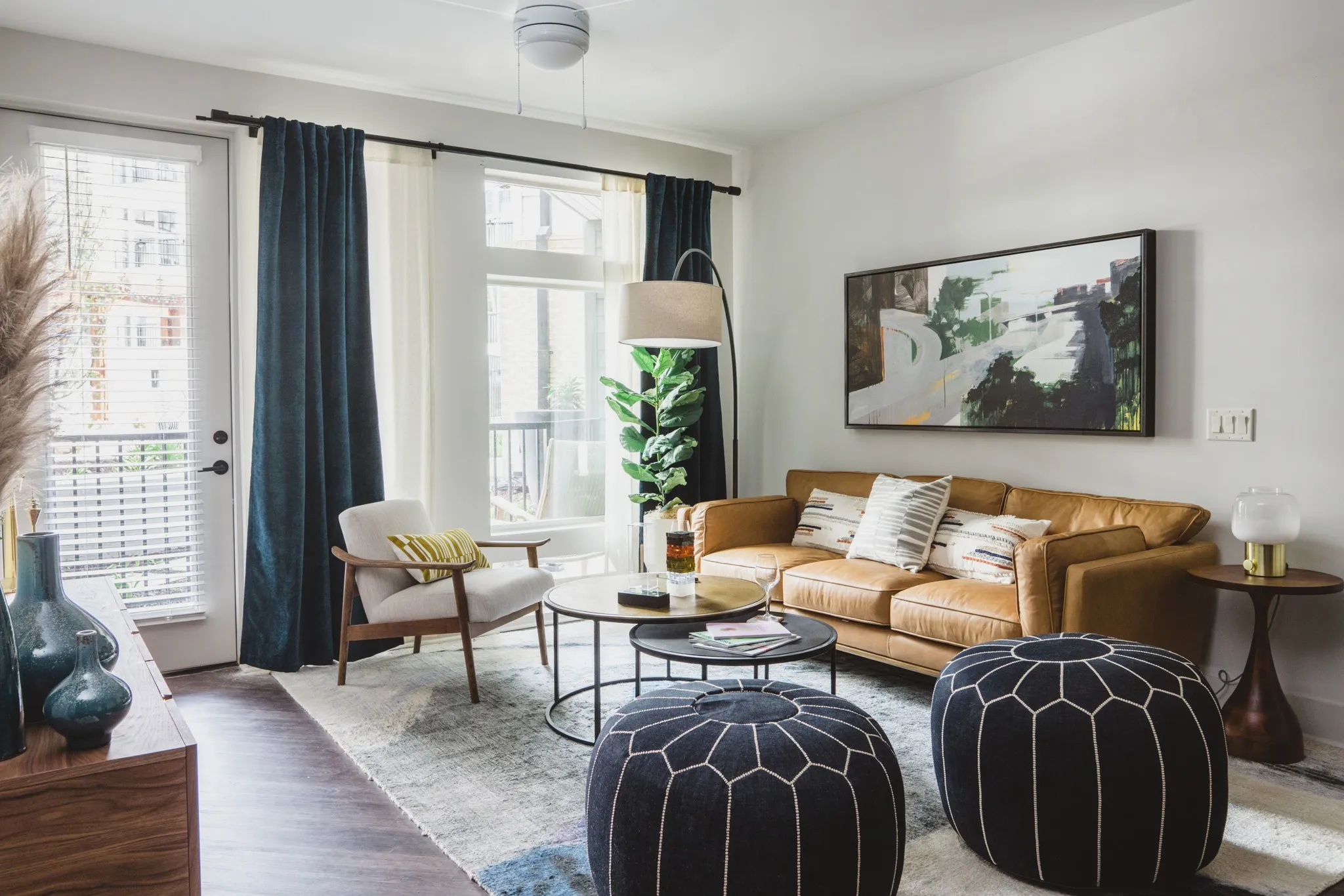 large open living room at modera decatur apartment homes for rent in georgia
