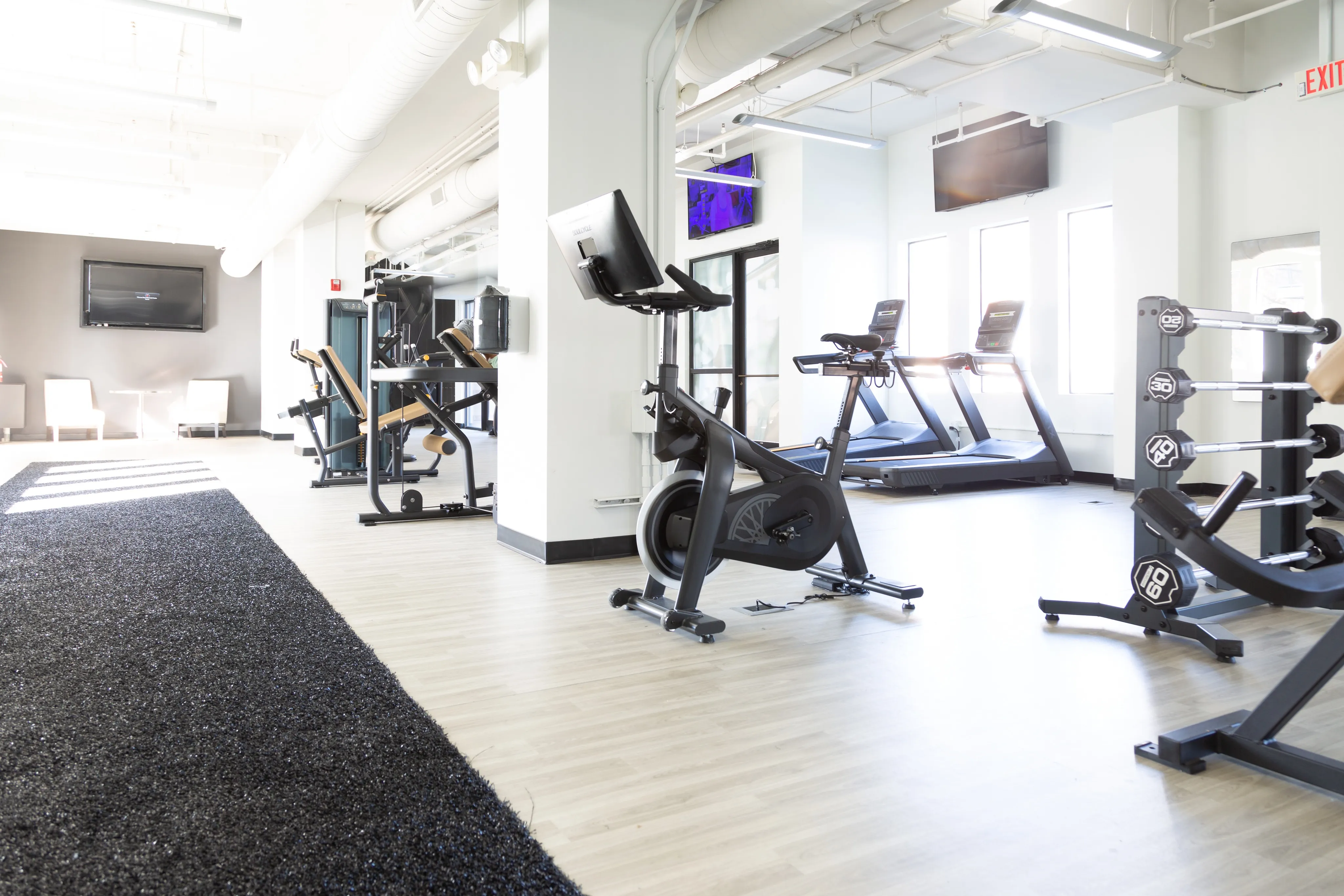 Spin bikes at Alister Uptown Charlotte