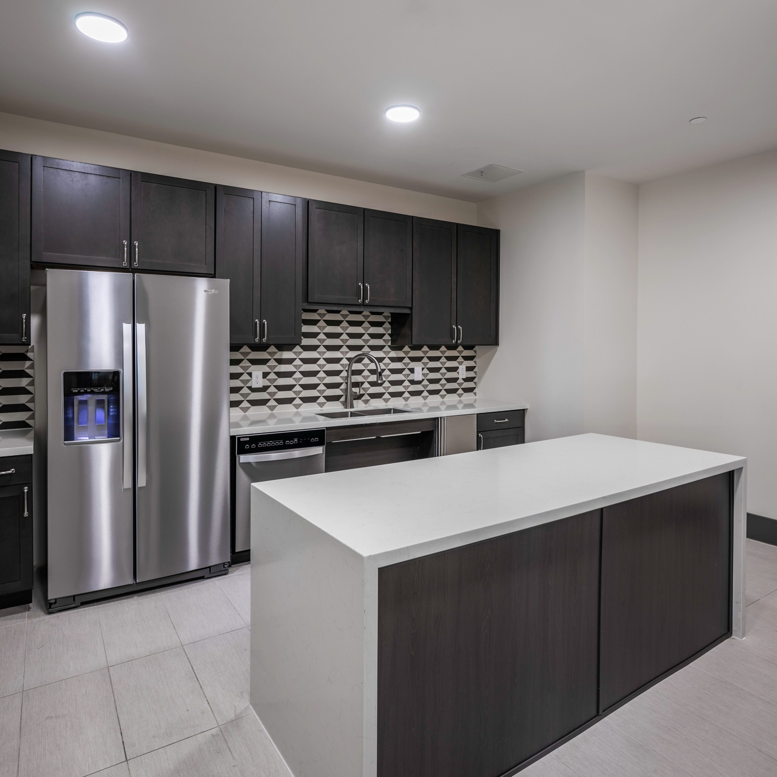 catering kitchen at modera six pines apartment homes for rent in texas
