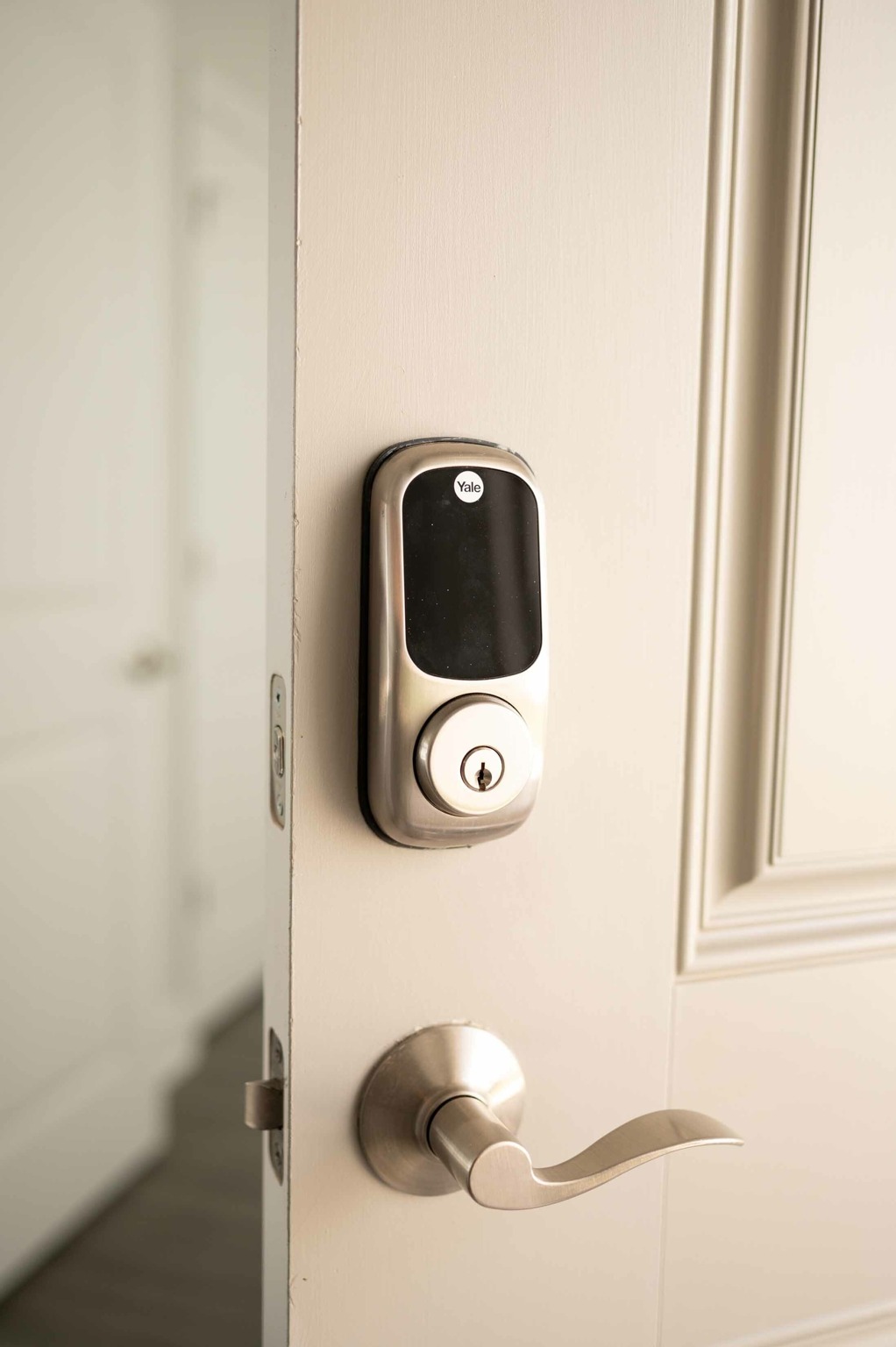 yale smart lock on front door