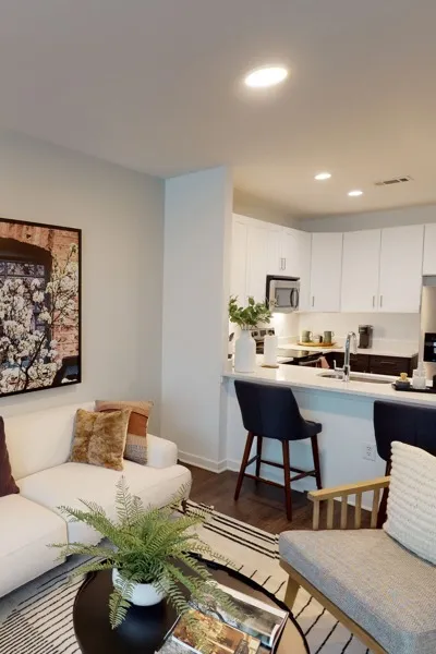Image of large living room area and kitchen at alister montclair